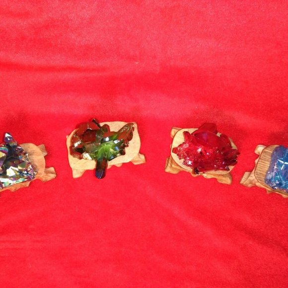 Aura Quartz Titanium Crystal Clusters - Picture 7 of 9